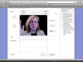 How to Record Video Using the AudioAcrobatâ¢ WebRecorde