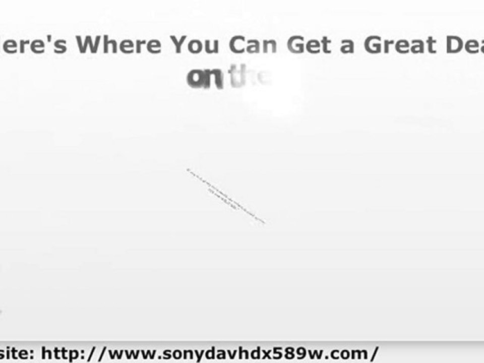 Sony DAV-HDX589W Review