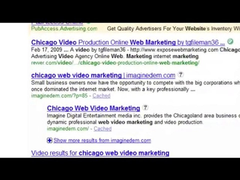web video marketing, internet marketing, chicago web video