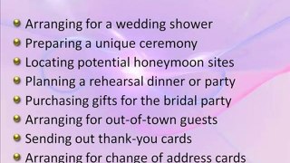 Wedding Planner Duties