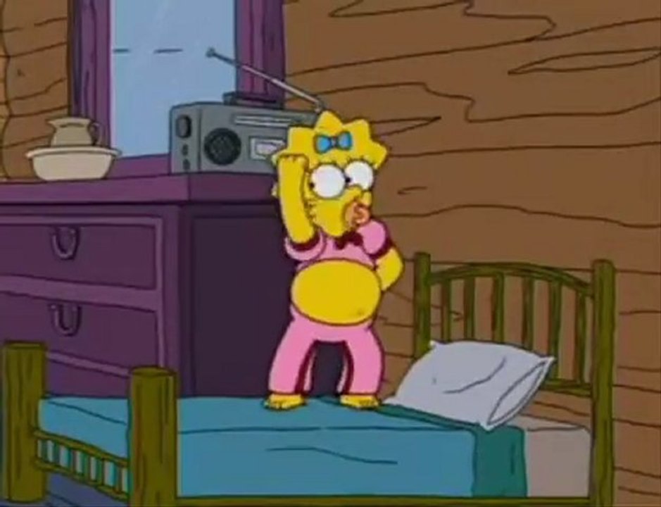 Maggie Simpson doing Britney Spears dance