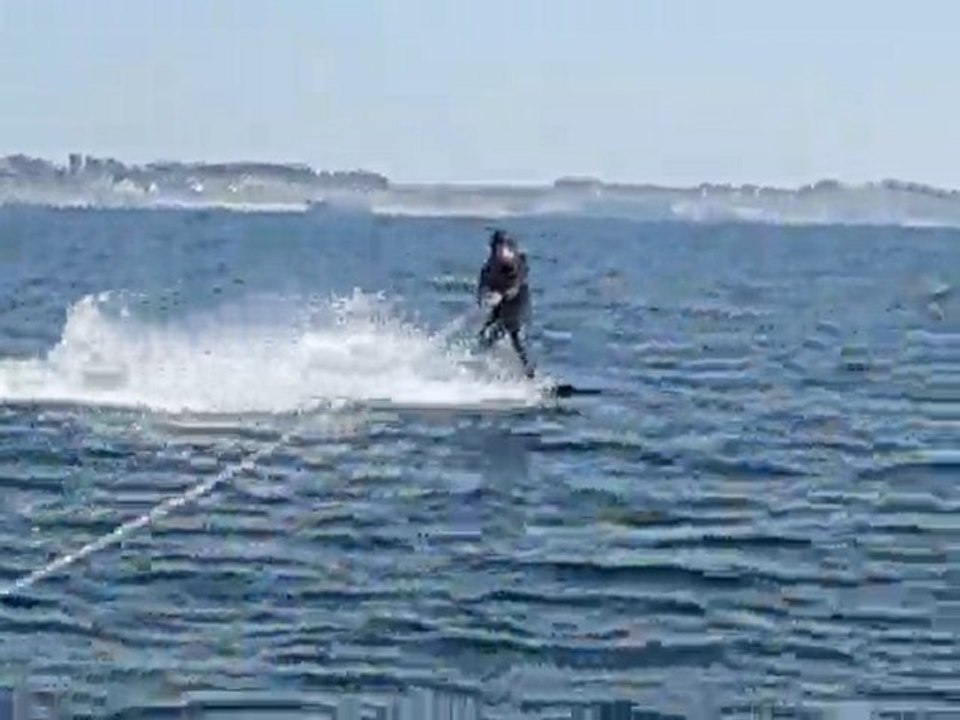 Laure et son first ride en wake!