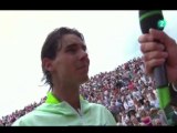 Entrevistas a Rafa Nadal después ganar en 1ª ronda