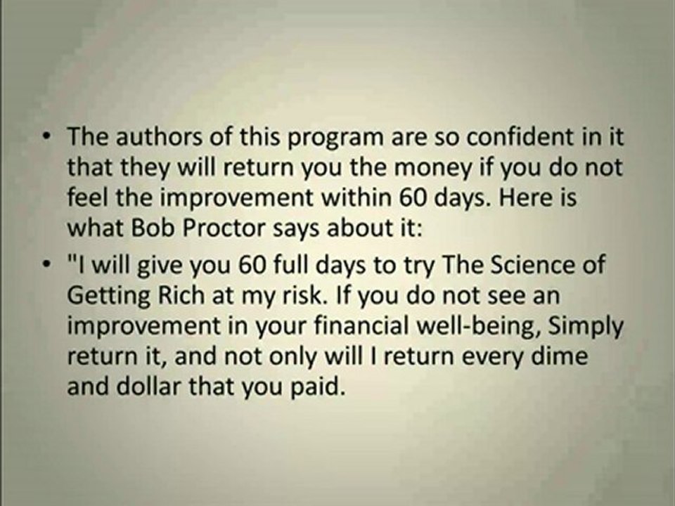 The Science of Getting Rich Program