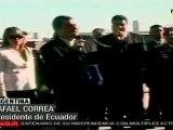 Presidente Correa llega para festejos del bicentenario a Arg