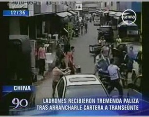 Chinos dan feroz golpiza a ladrones