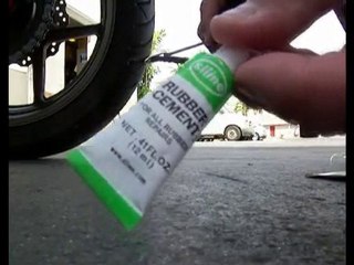 Repairing / Plugging A Motorcycle Tire 100409