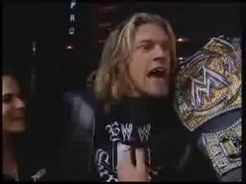 Edge and Lita interview backstage