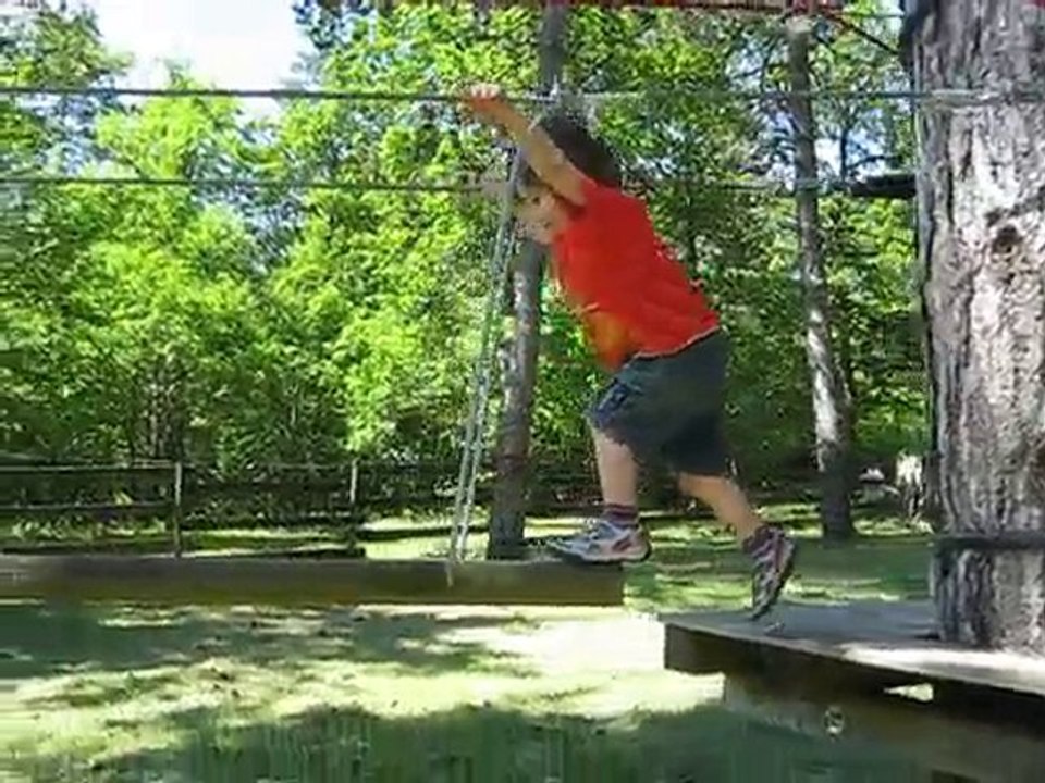 Milan s'amuse dans les arbres