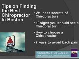 Boston Chiropractors, How to find the best Chiropractors