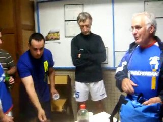 Discours pendant la remise de maillots aux jeunes de l'OCP