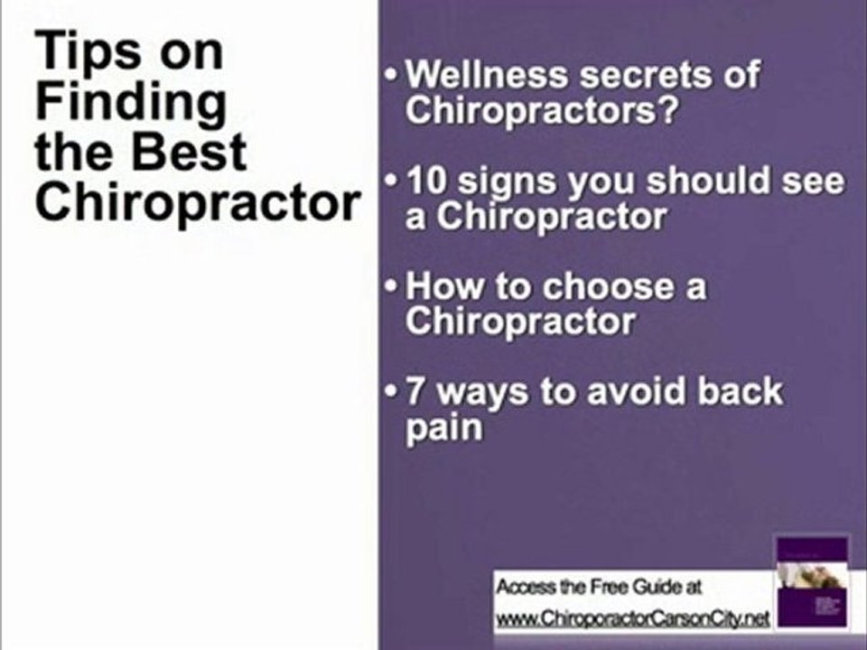 Carson City Chiroporacitc, Chiroproactor Carson City