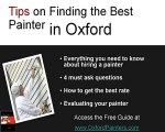 Oxford Painters - How to hire the perfect Oxford Painter!