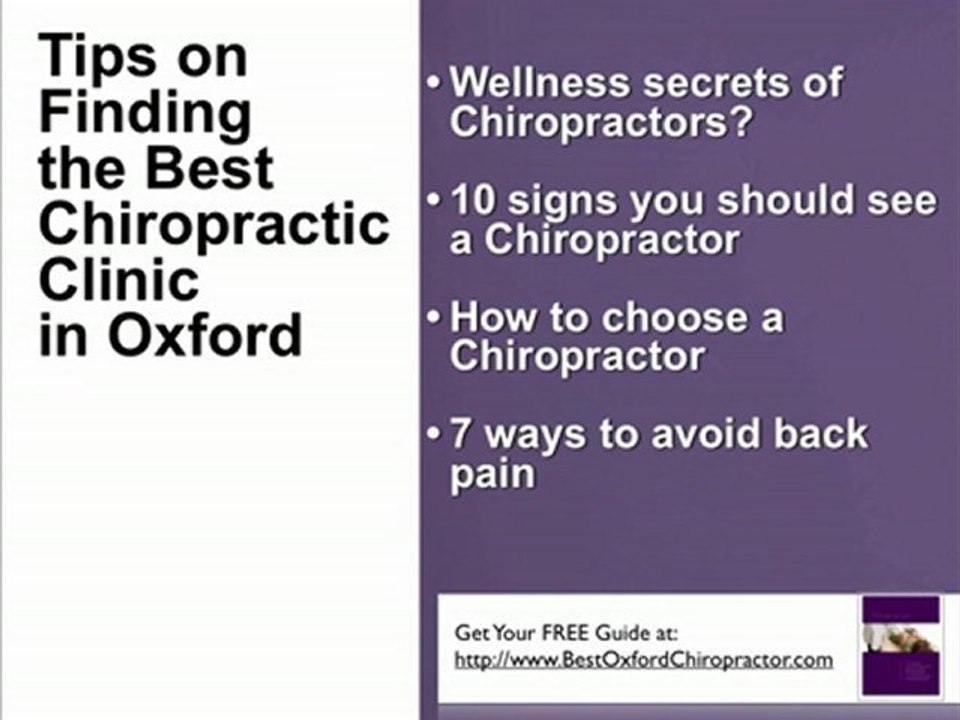 Oxford Chiropractor & The Best Chiropractic Clinic