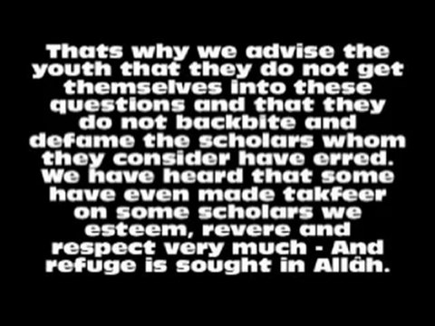 Fanatic opinions backbiting scholars