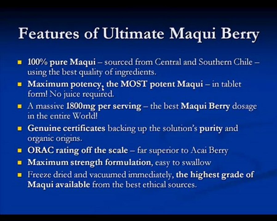 Acai Berry Maqui Berry Detox