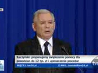 kaczyński Powódź