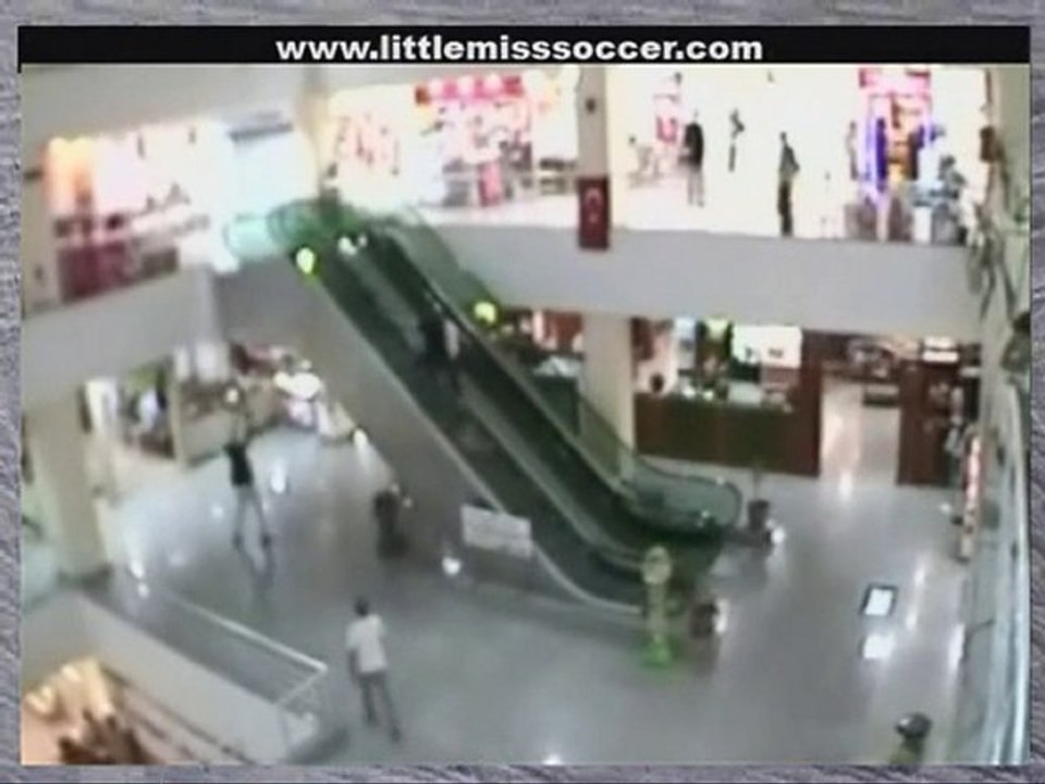 Boy Saved From Escalator Plunge In Shopping Centre In Turkey