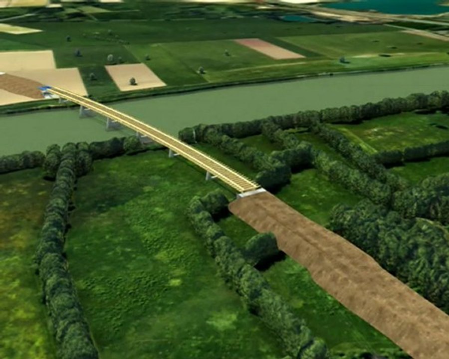 A406 - Contournement sud de Mâcon - Viaduc de la Saône - 3D