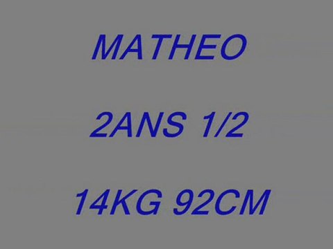 MATHEO 2ans et demi