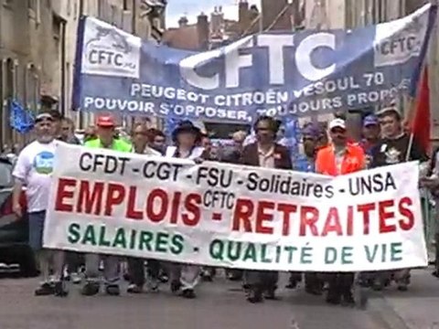 MANIFESTATION POUR LES RETRAITES A VESOUL