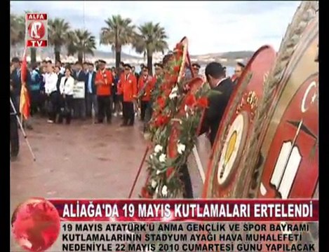 aliağa 19 mayıs çelenk koyma töreni