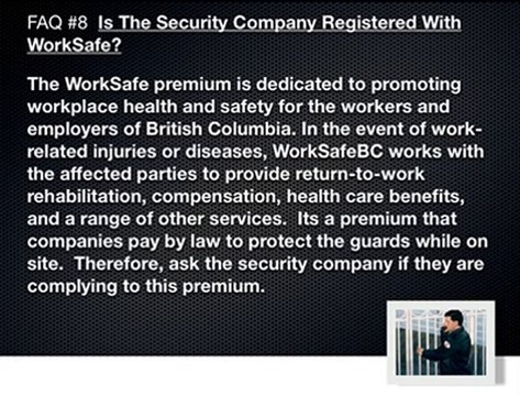 Are Security Companies in Vancouver Registered With WorkSafe