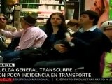 Poca incidencia en los transportes en la jornada de huelga g