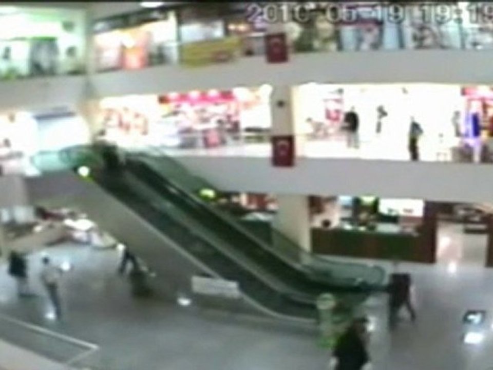 Mall Store Manager Catches Falling Kid - Multiple Angles