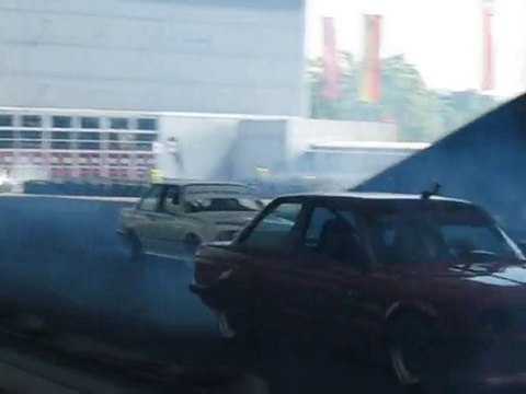 course de drift de 4 bmw au swiss tuning show geneve palexpo