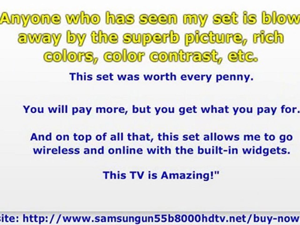 Samsung UN55B8000 LED HDTV Review