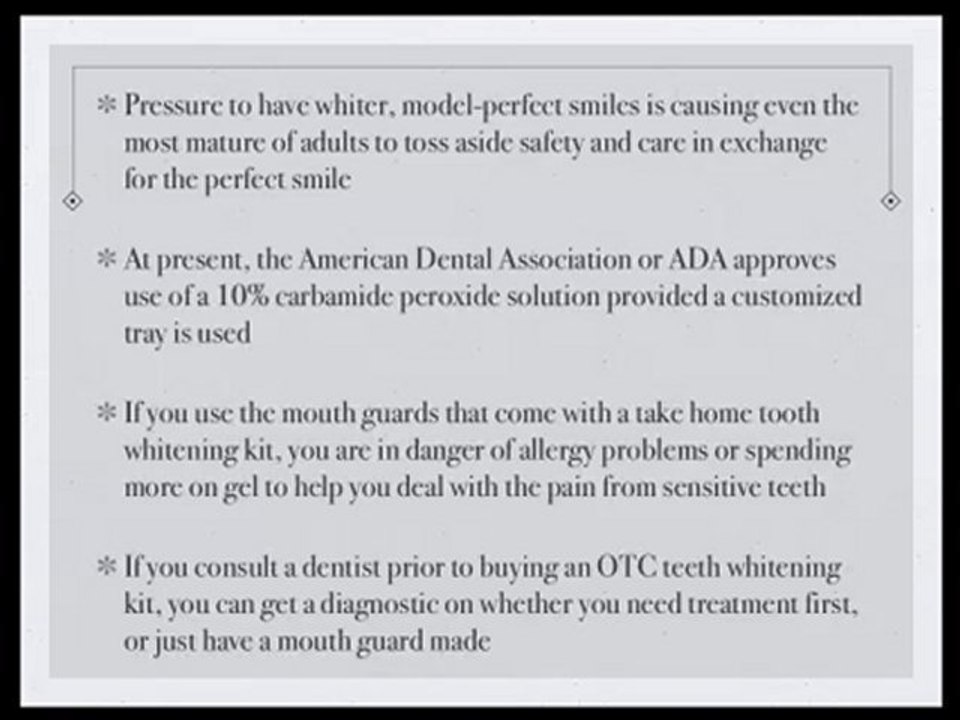 Duluth Dentists Duluth Dentist OTC whitening safe?