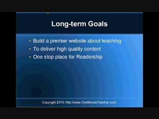 One Minute Teacher Introduction