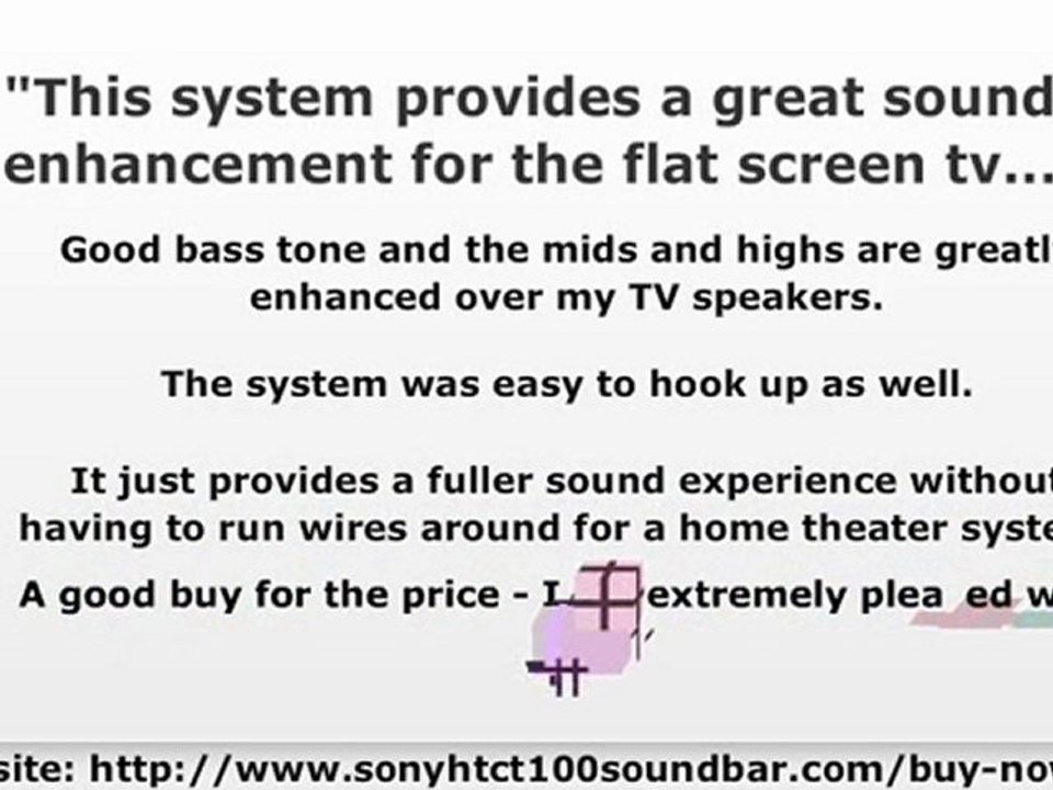 Sony HTCT100 Sound Bar Review