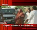 Sonia Gandhi on a local area visit (Raebareli)17th May 10