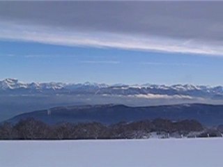 Vue panoramique sur le Mont-Blanc avec le Lynx