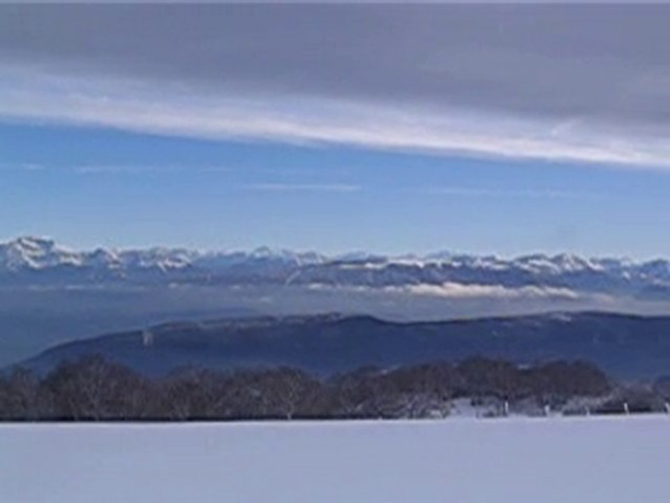 Vue panoramique sur le Mont-Blanc avec le Lynx