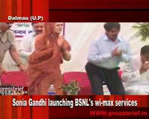 Sonia Gandhi launched BSNL's wi-max services Dalamu 17-5-10