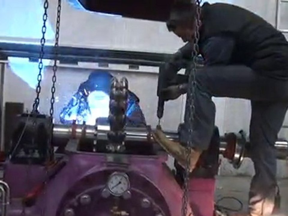 Réparation d'une turbine Pelton 1 jet