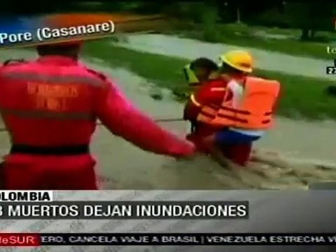 Fuertes lluvias e inundaciones en Colombia