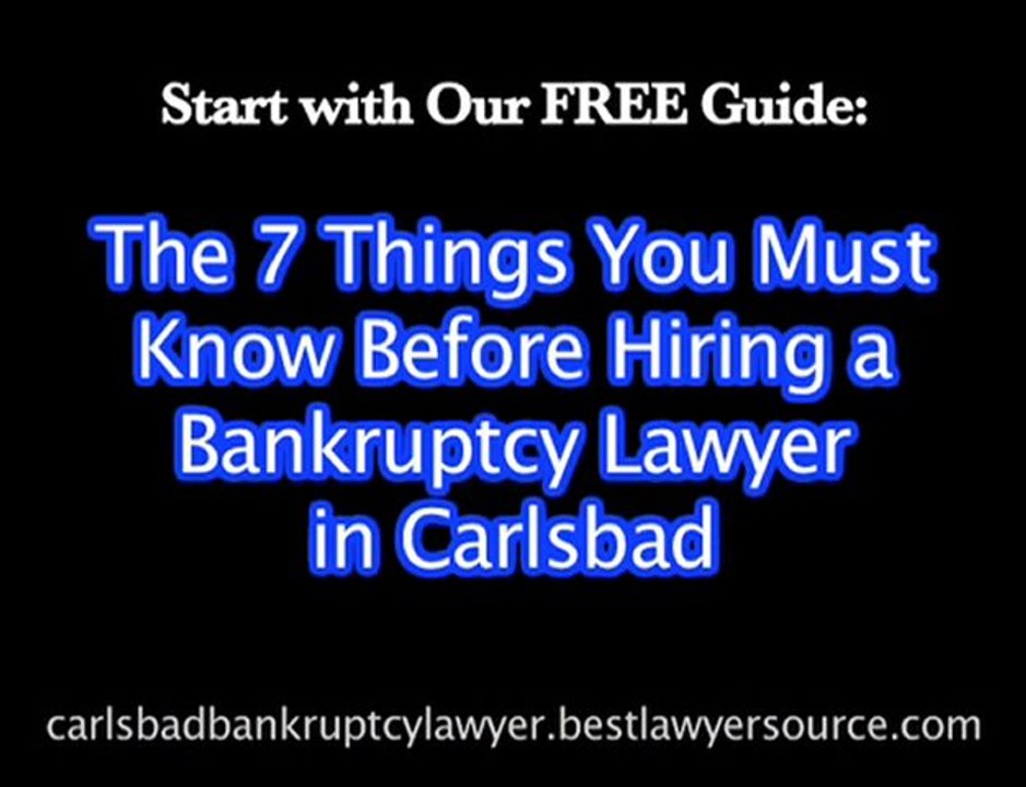 Best Carlsbad CA Bankruptcy Attorney