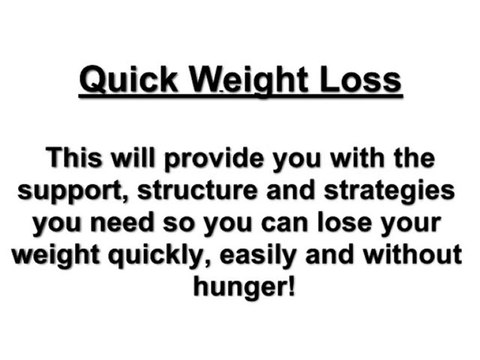 Quick Weight Loss Programs And Diets
