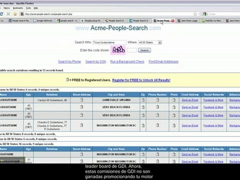 ACME People Search en Español - Paso 3 - Tissa Godavitarne