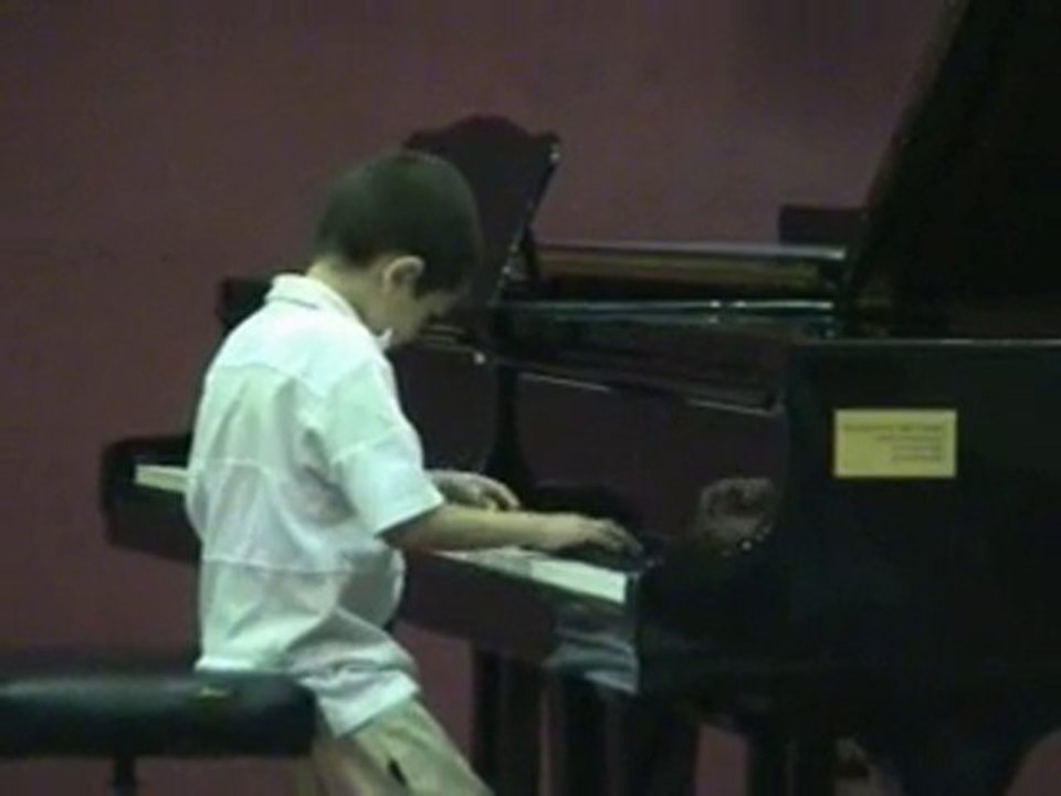 Ariel - at 8 - Plays Bartok Ostinato (From the Archives...)