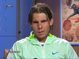 RAFAEL NADAL (R-G 2010) Interw...Aprés Match Face a HEWITT