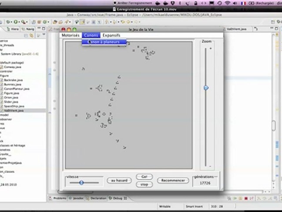 Conway: game of life !! (applet Java)