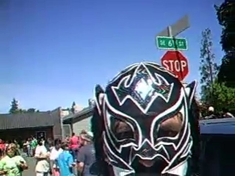 Batman during a parade.