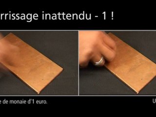 Le jet de l’aimant et la pièce sur la plaque de cuivre - 1