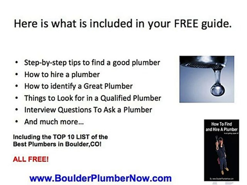 Top Boulder Plumber Plumbing Help