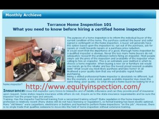 Torrance Certified Home Inspector for Torrance Home Inspecti